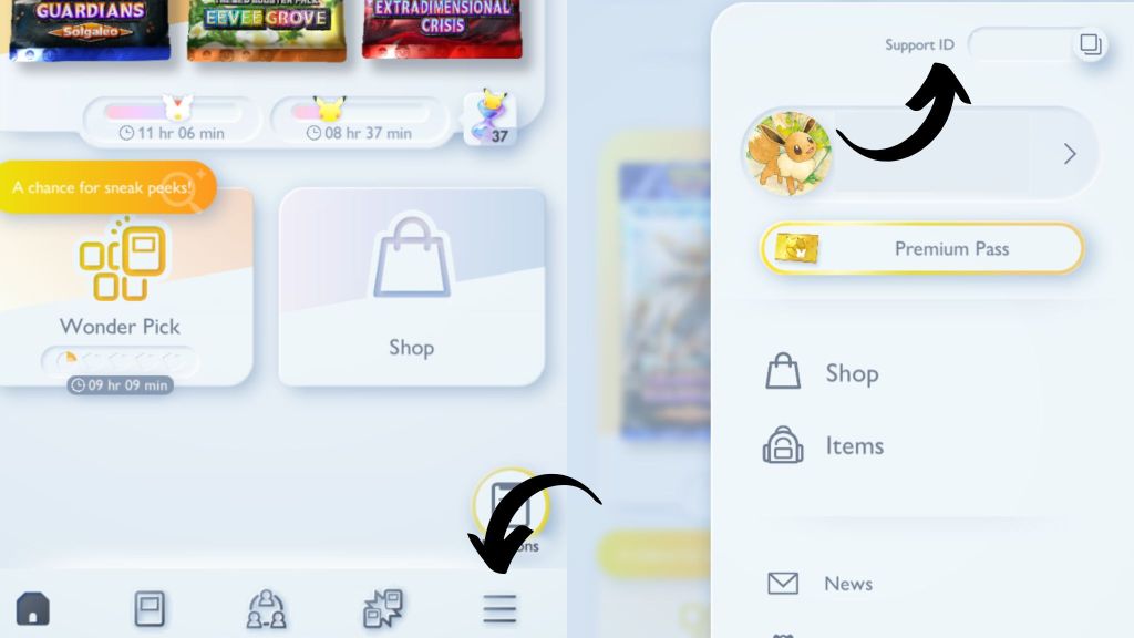 Where to Find Support ID in Pokemon TCG Pocket