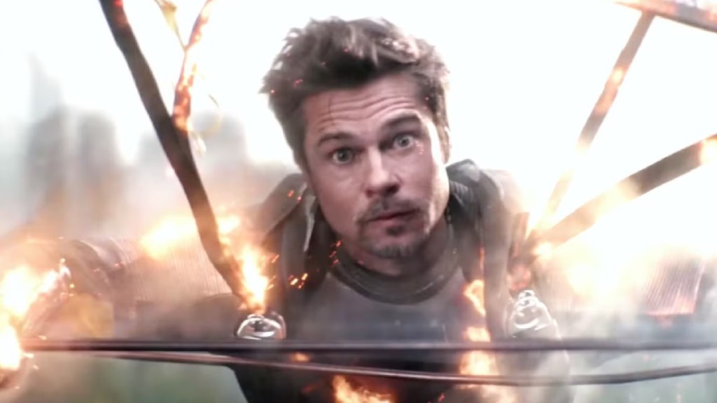 Brad Pitt being electrocuted as Vanisher in Deadpool 2 (2018)