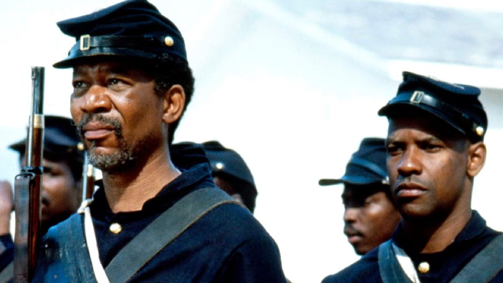 Morgan Freeman and Denzel Washington in Glory (1989)