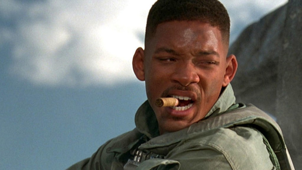 Will Smith with a cigar in Independence Day (1996)