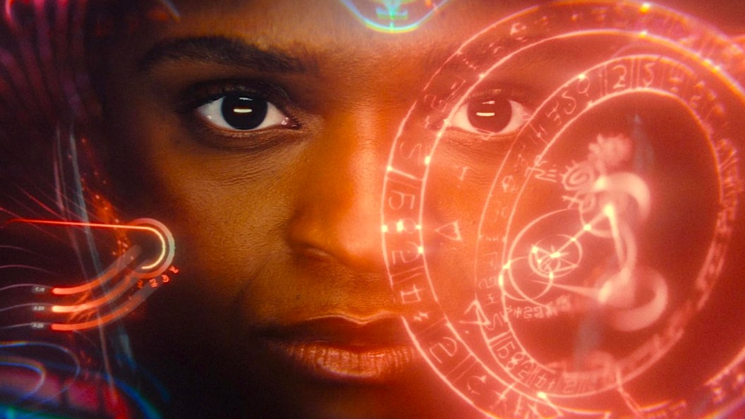 Closeup of Riri Williams in her Ironheart suit