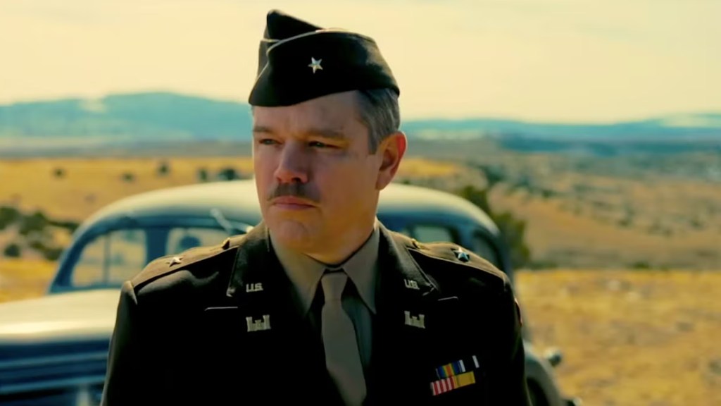 Matt Damon as Leslie Groves in Oppenheimer