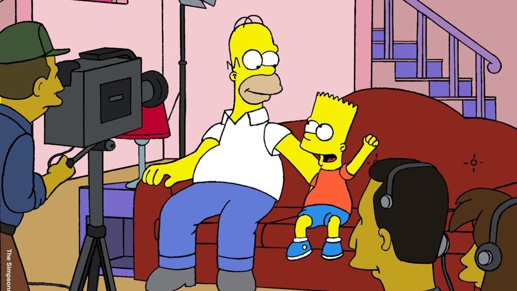 Homer and Bart in The Simpsons Behind the Laughter