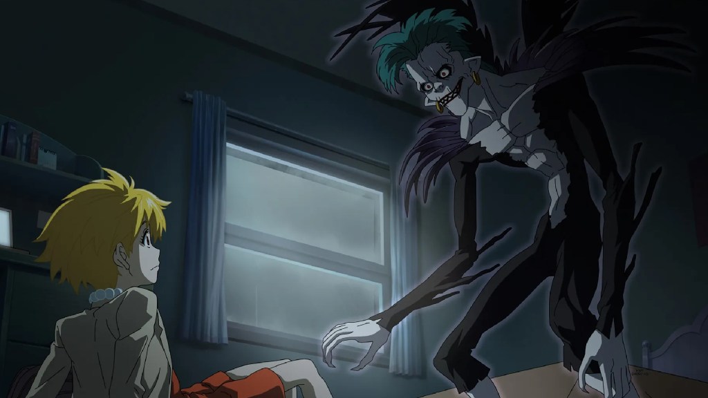 Lisa talking to the Krusty Shinigami in The Simpsons Treehouse of Horror XXXIII 