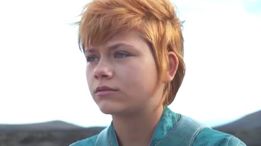 A close-up of Sprite in Eternals (2021)
