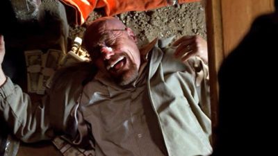 Walter laughing in Breaking Bad.