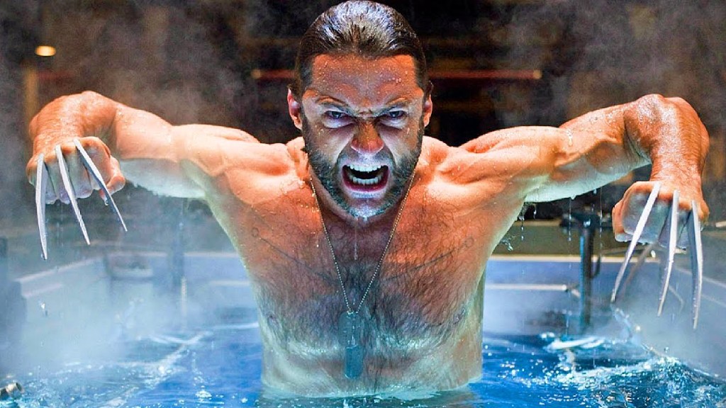 Hugh Jackman as Wolverine emerging from his adamantium procedure in X-Men Origins: Wolverine (2009)