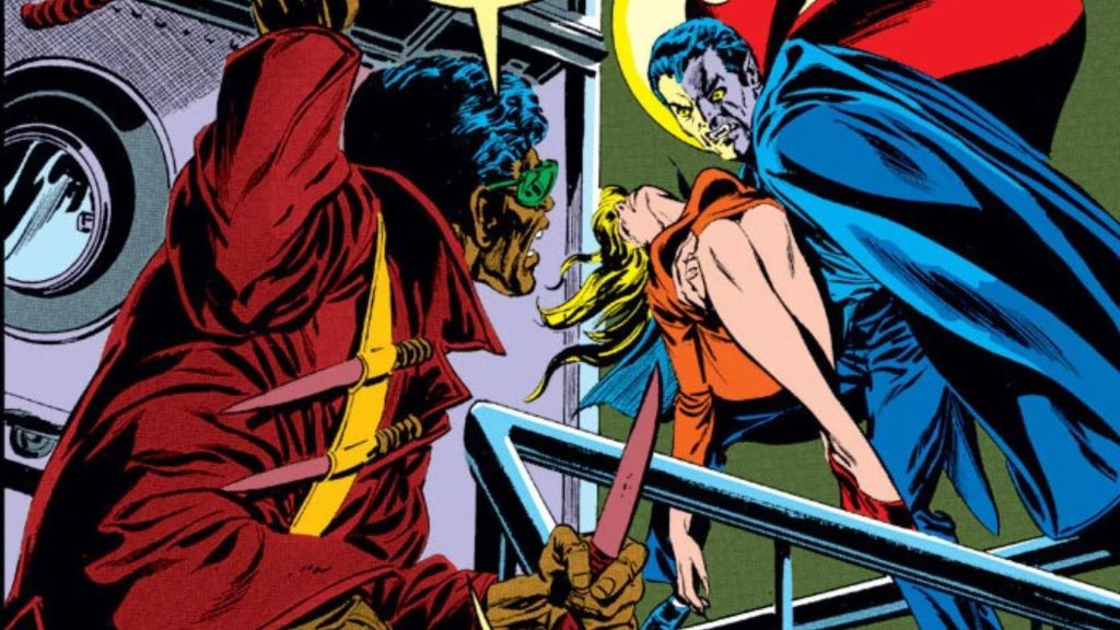 Blade vs Dracula on Tomb of Dracula