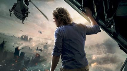 Brad Pitt in the poster for zombie movie World War Z