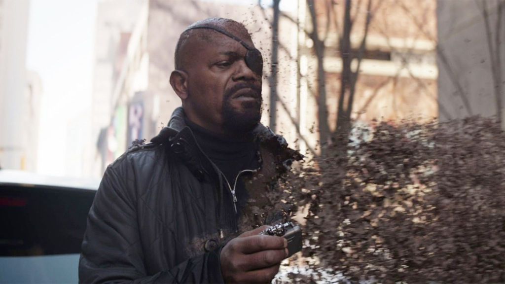 Nick Fury end credits Avengers: Infinity War