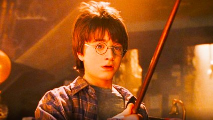 Daniel Radcliffe's Harry Potter getting his wand in Harry Potter and the Sorcerer's Stone