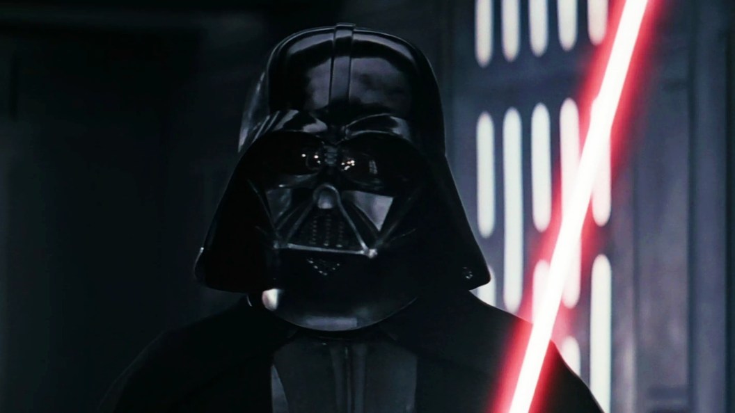 Darth Vader with lightsaber in Star Wars A New Hope