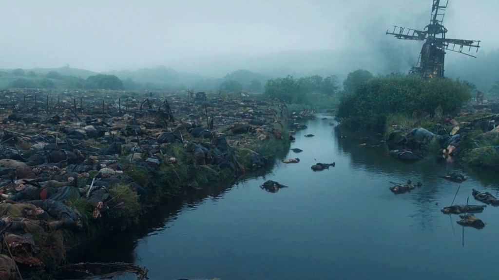 Dead bodies at the Battle of the Burning Mill in House of the Dragon season 2