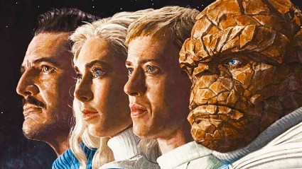 Fantastic Four on a 1960s magazine cover in The Fantastic Four First Steps