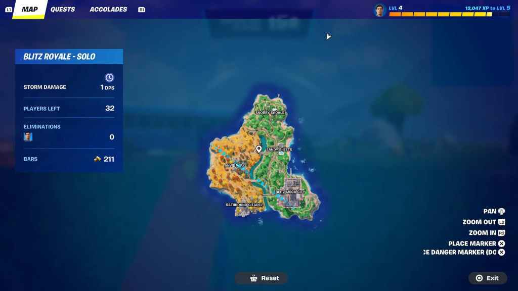 Fortnite Blitz Royale Map