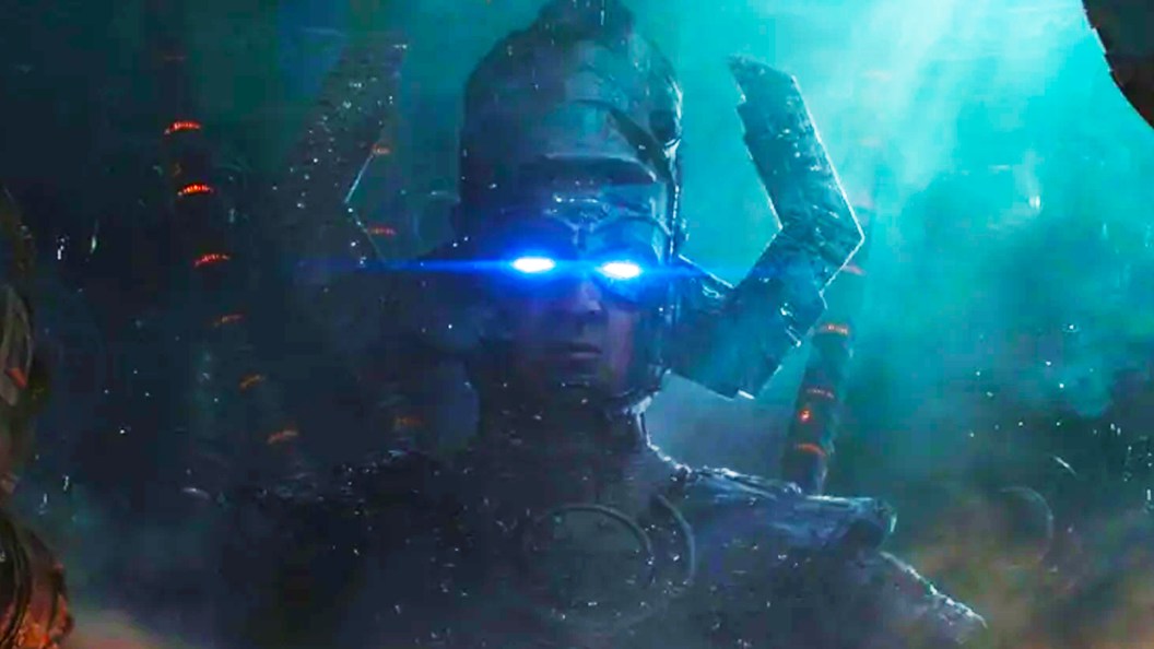 Galactus with glowing eyes in The Fantastic Four First Steps