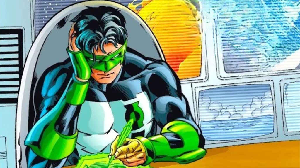 Kyle Rayner drawing in DC Comics