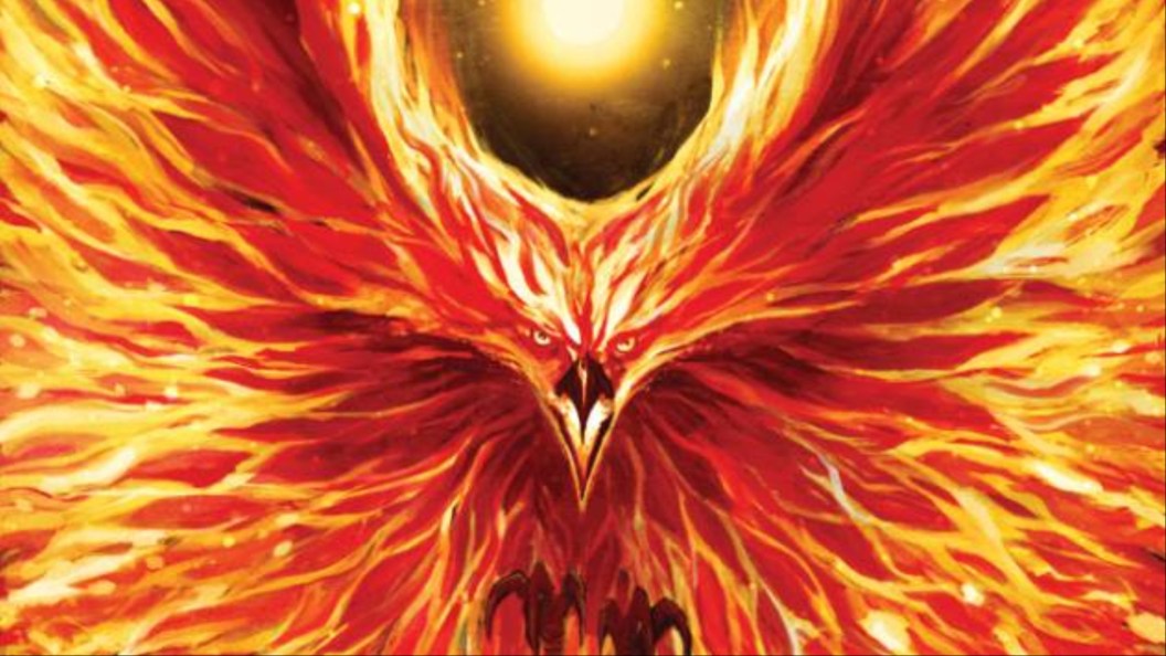 The Phoenix Force with its wings spread