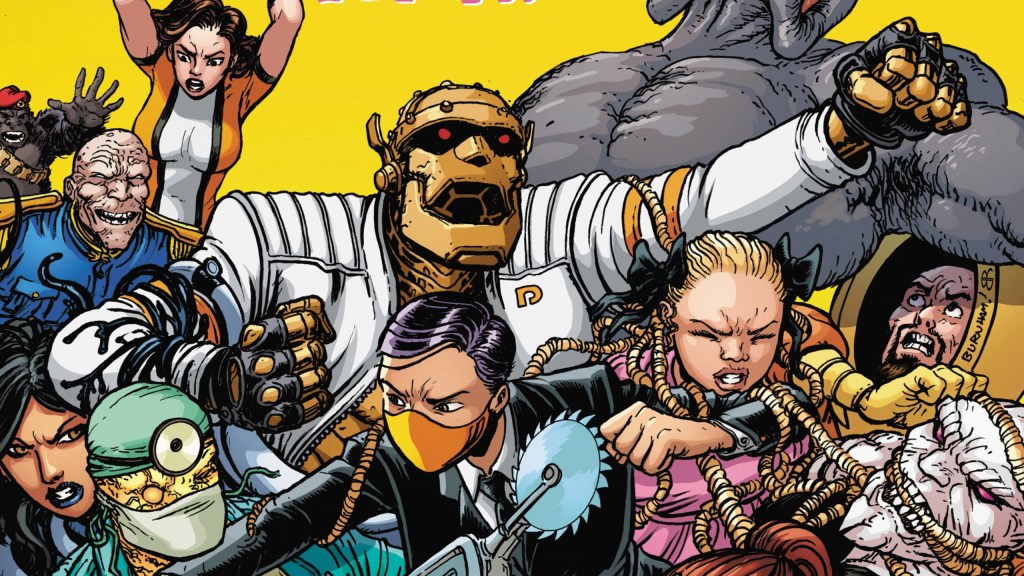 The Doom Patrol fighting the Brotherhood of Evil
