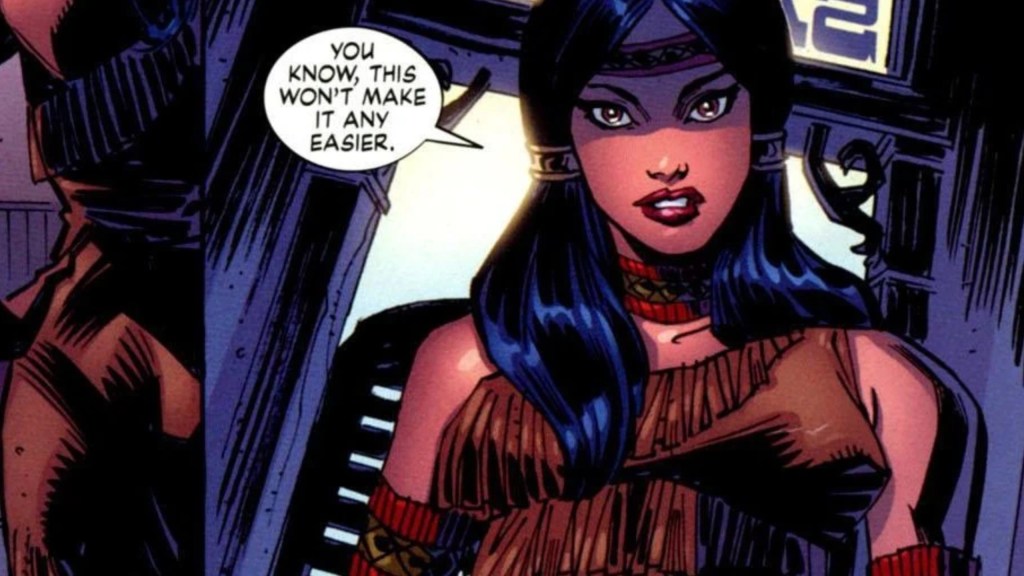 Silver Fox walking into a saloon