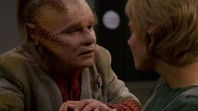 Neelix and Kes on Star Trek: Voyager