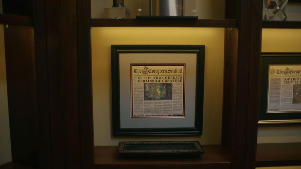 Peacemaker Season 2 Episode 1 newspaper clip about the Rainbow Creature
