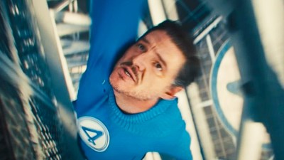 Pedro Pascal's Reed Richards stretching in The Fantastic Four First Steps