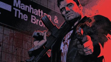 Punisher in a subway tunnel