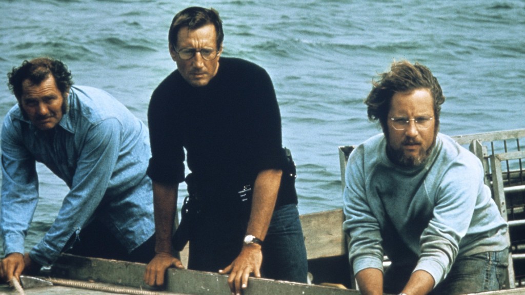 Quint, Brody and Hooper in Jaws