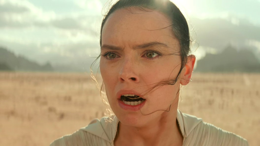 Rey (Daisy Ridley) looking shocked in Star Wars The Rise of Skywalker