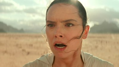 Rey (Daisy Ridley) looking shocked in Star Wars The Rise of Skywalker