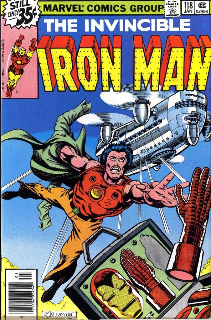 Tony Stark falling out of a SHIELD Helicarrier trying to reach his briefcase armor