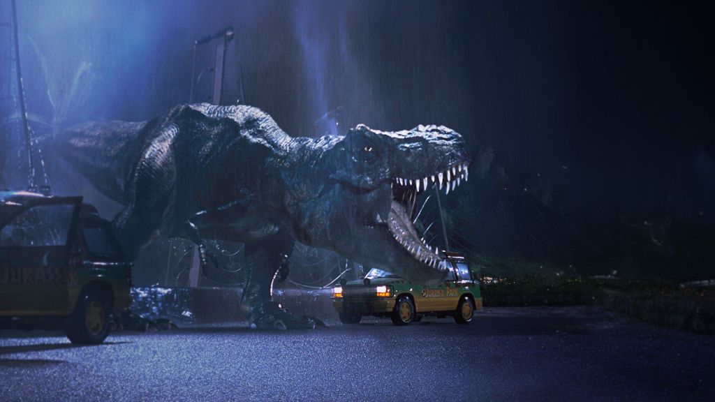 The T-Rex in Jurassic Park
