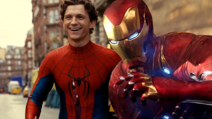 Tom Holland in Spider-Man Brand New Day and Iron Man (Robert Downey Jr) in Avengers Infinity War