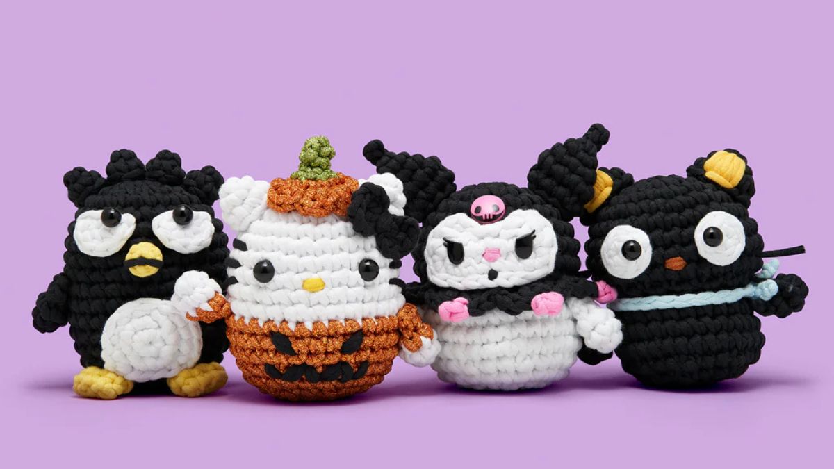 The Woobles Hello Kitty Crochet Kit - Beginners Wooble Crochet Animal Kit Crafts with Easy Peasy Yarn as seen on Shark Tank - with Step-by-Step Video Tutorials (Pompompurin The Woobles Hello Kitty Crochet Kit - Beginners Wooble Crochet Animal Kit Crafts with Easy Peasy Yarn as seen on Shark Tank - with Step-by-Step Video Tutorials (Pompompurin