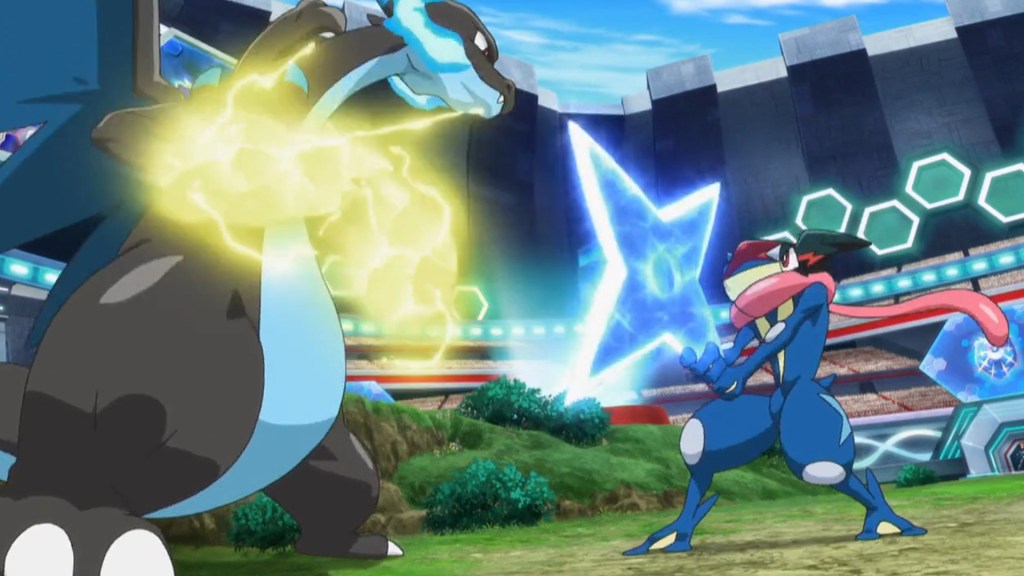 Ash Greninja vs Mega Charizard X