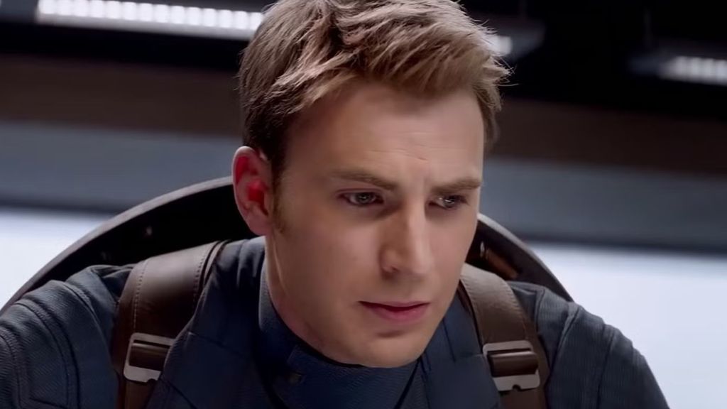 Steve Rogers giving a speech in Captain America: The Winter Soldier.