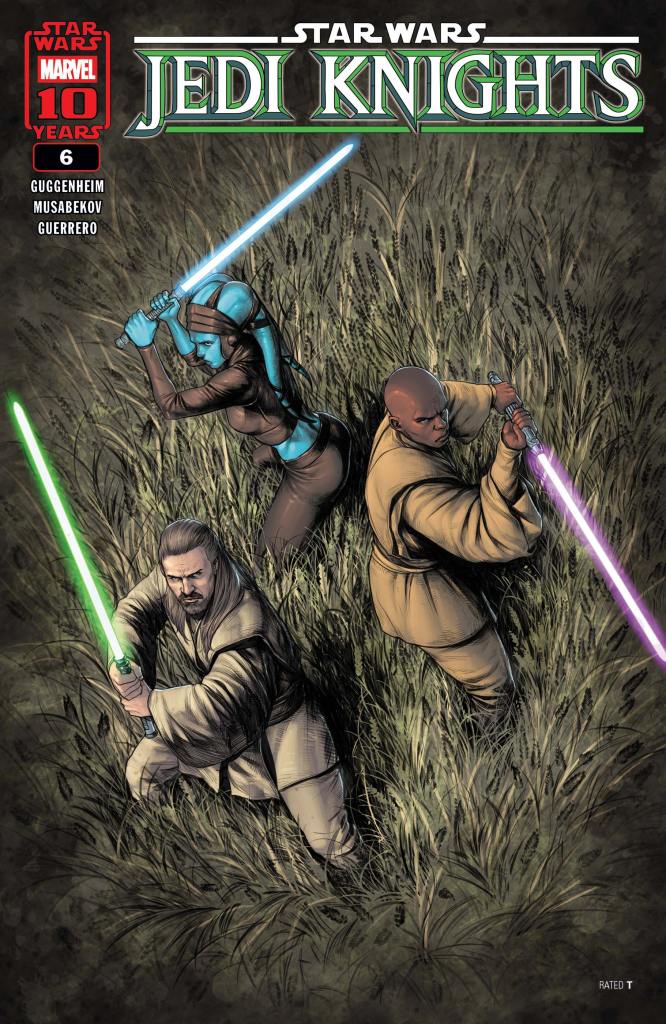 Jedi Knights #6 cover Qui-Gon Jinn, Mace Windu, Aayla Secura