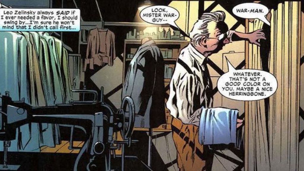 Leo Zelinsky in his store in Marvel Comics.