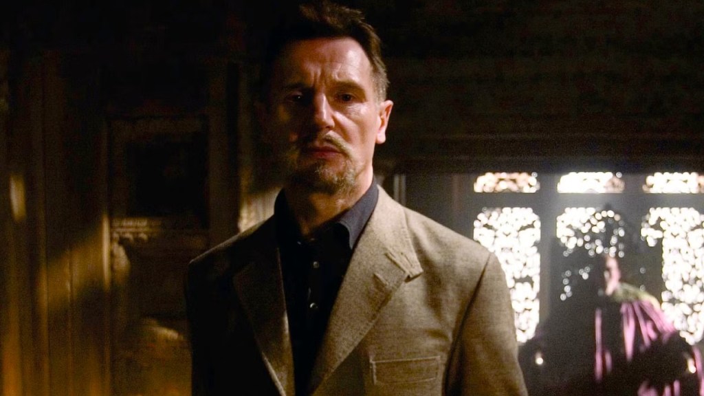 Liam Neeson as Ra's al Ghul in Batman Begins