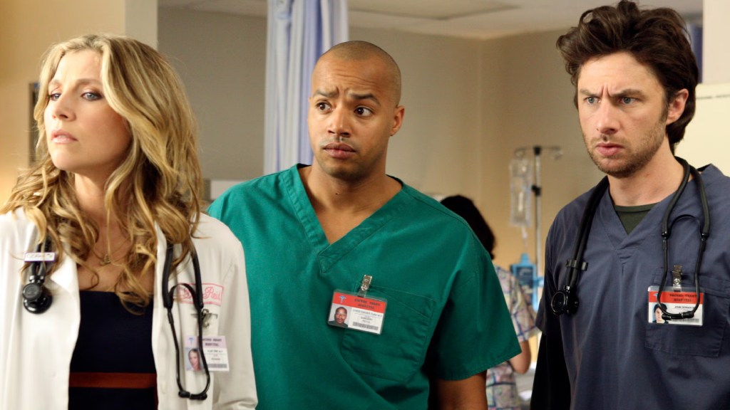 Elliot, Turk, and JD in Scrubs
