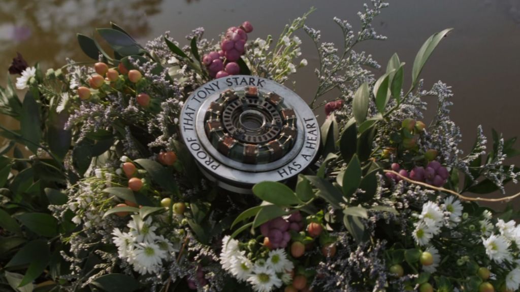 Tony Stark memorial in Avengers: Endgame.
