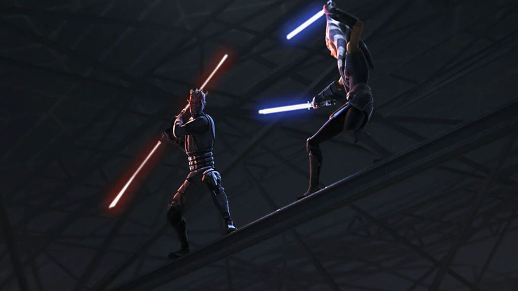 Ahsoka vs Maul in Star Wars The Clone Wars
