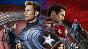 Captain America and Iron Man in poster for Captain America Civil War
