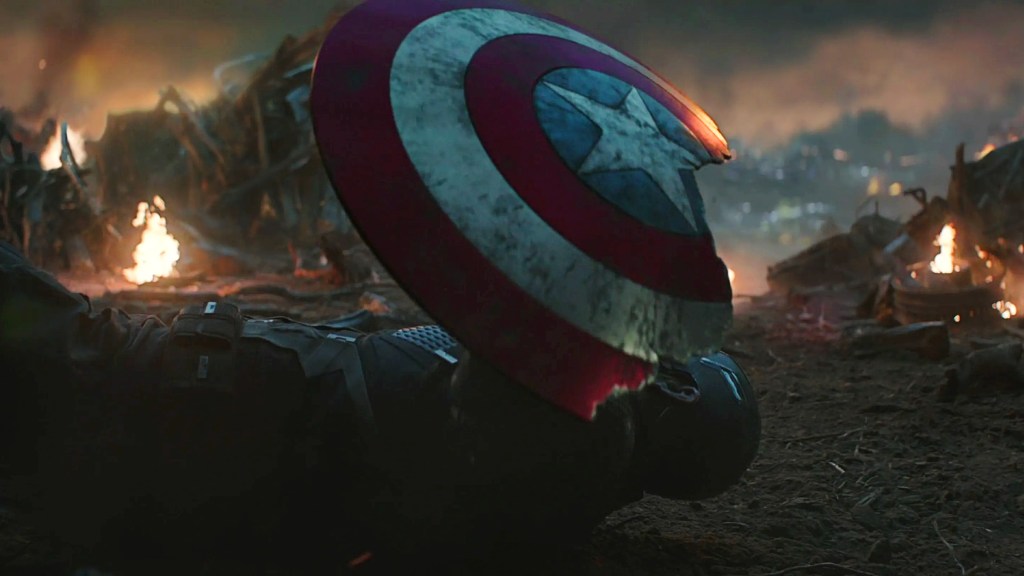 Captain America's broken shield in Avengers Endgame