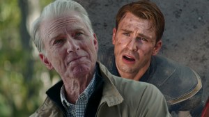 Chris Evans as old and young Steve Rogers Captain America in the MCU