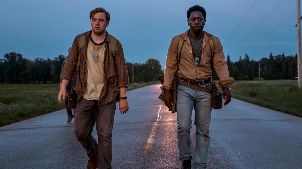 Cooper Hoffman and David Jonsson in The Long Walk