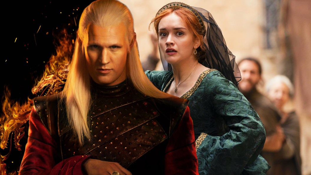 Daemon Targaryen (Matt Smith) and Alicent Hightower (Olivia Cooke) in House of the Dragon