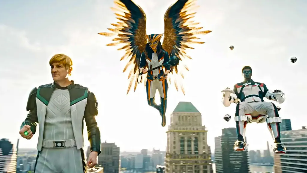 Green Lantern, Hawkgirl, and Mister Terrific as the Justice Gang in Superman