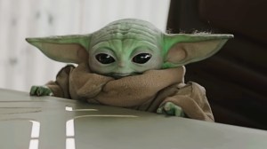 Grogu trying to get snacks in The Mandalorian and Grogu